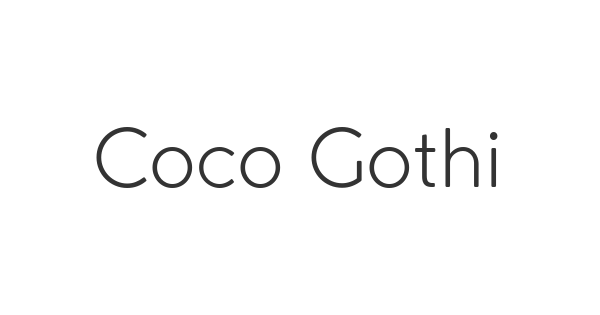 Coco Gothic font thumb
